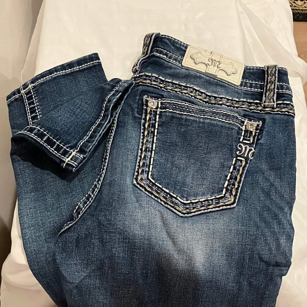 Miss Me Dark Blue Embellished Jeans - Picture 4 of 11